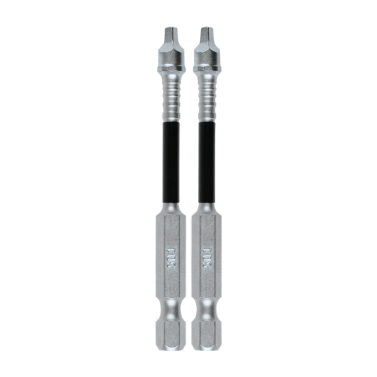 Makita Impact XPS SQ1 75mm-2-Pack power bits designed for high-torque impact drivers, lasting 90 times longer than standard bits.