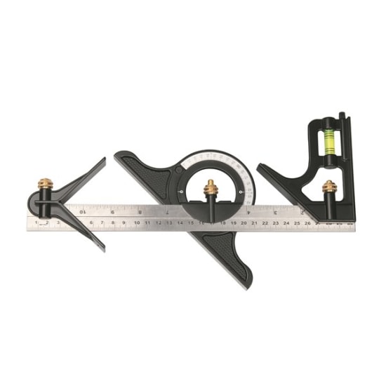 Combination Square Set 300mm, versatile tool for precise measuring and layout in woodworking, metalworking, and stonemasonry.