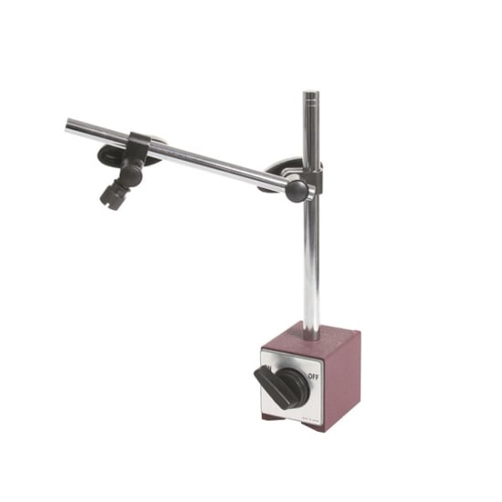 Magnetic Base 8mm by Smartfox NZ, featuring an 8mm mount, durable cast iron, and dual pivot joints for precise measurements.