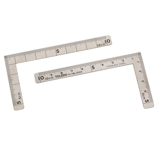 Mini Square Metric 150 x 75mm tool with double-sided etchings for precision, made from durable stainless steel. Ideal for woodworking.