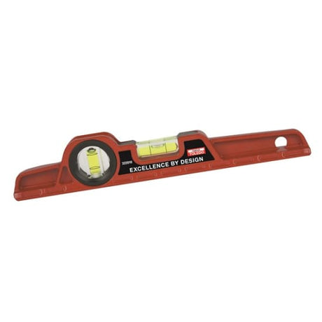 Magnetic Torpedo Level 250mm featuring dual vials, UV resistance, and compact design for precise measurements indoors and outdoors.