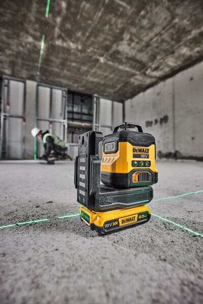 Dewalt 18V XR Compact 3x360 Green Laser Kit