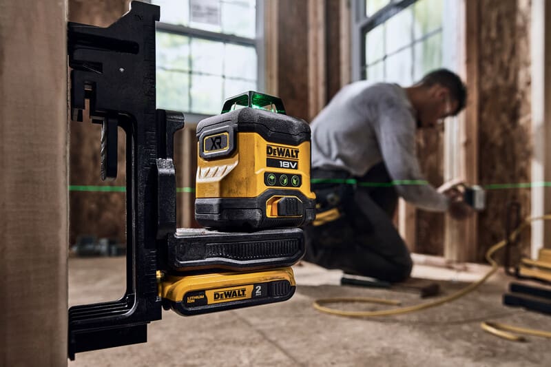 Dewalt 18V XR Compact 3x360 Green Laser Kit