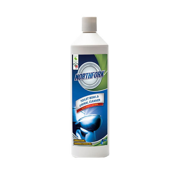 Geca Toilet & Urinal Cleaner, carton of 12 x 1L bottles, disinfects and cleans, biodegradable, effective against germs.