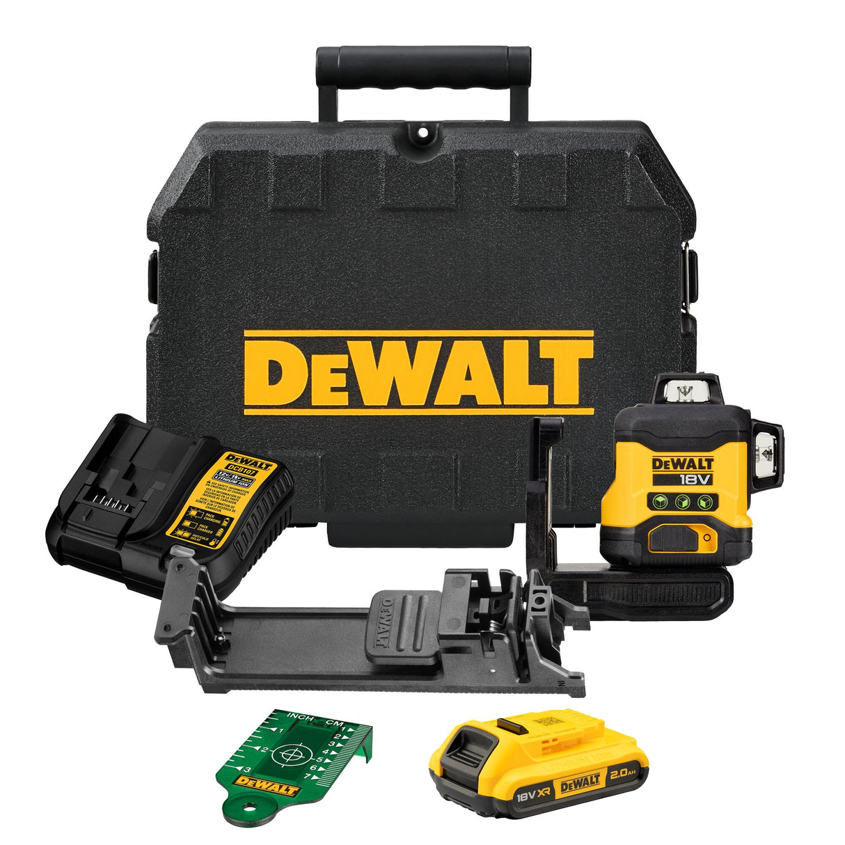 Dewalt 18V XR Compact 3x360 Green Laser Kit
