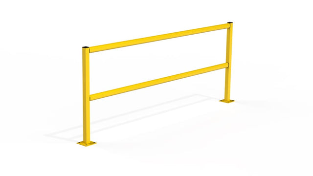 PedSafe Barrier Starter Bay: modular pedestrian handrail system with ribbed handrail for safety and stability in high-traffic areas.