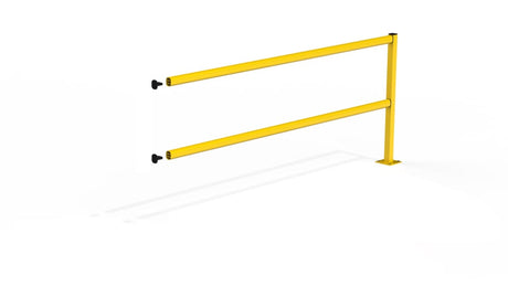 PedSafe Barrier Add-On Bay, a robust modular pedestrian handrail system for safe walkways in busy environments.