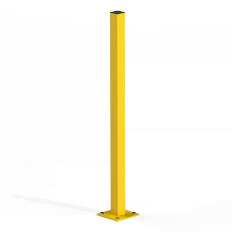 PedSafe Single Post, 1000H modular aluminum post for secure pedestrian pathways, supports swing gates with superior stability.