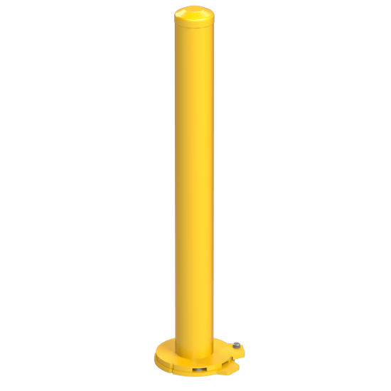 DexSafe Removable Surface Mount Bollard, 1080mm tall, durable, lockable for traffic control and asset protection.