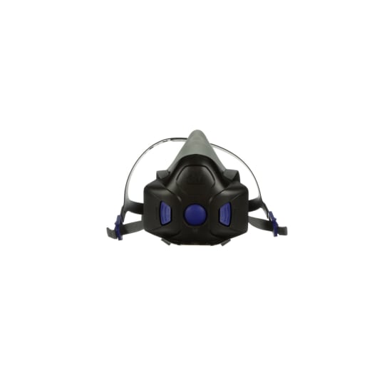 3M Secure Click Half Face Respirator HF803SD-Large, designed for comfort, protection against gases and particulates, with speaking diaphragm.