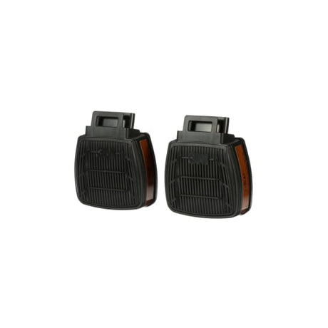 3M Secure Click Cartridge A1 D8051, dual flow design for respiratory protection against organic vapours, box of 4 pairs.