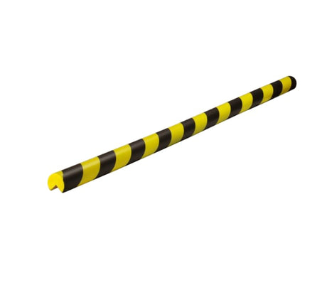 PU Foam Rounded Edge Protection in high-visibility yellow and black, designed to prevent impact injuries on protruding edges.