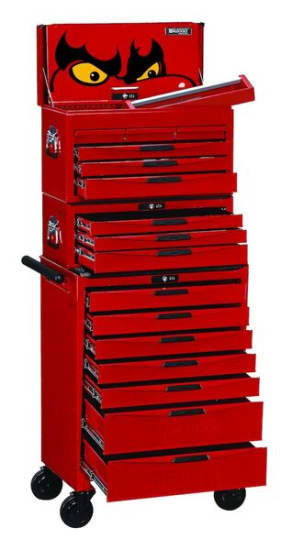 Teng 16 Drawer Toolbox Stacker featuring a 6-drawer top box, 3-drawer middle box, and sturdy 7-drawer roller cabinet for optimal tool storage.