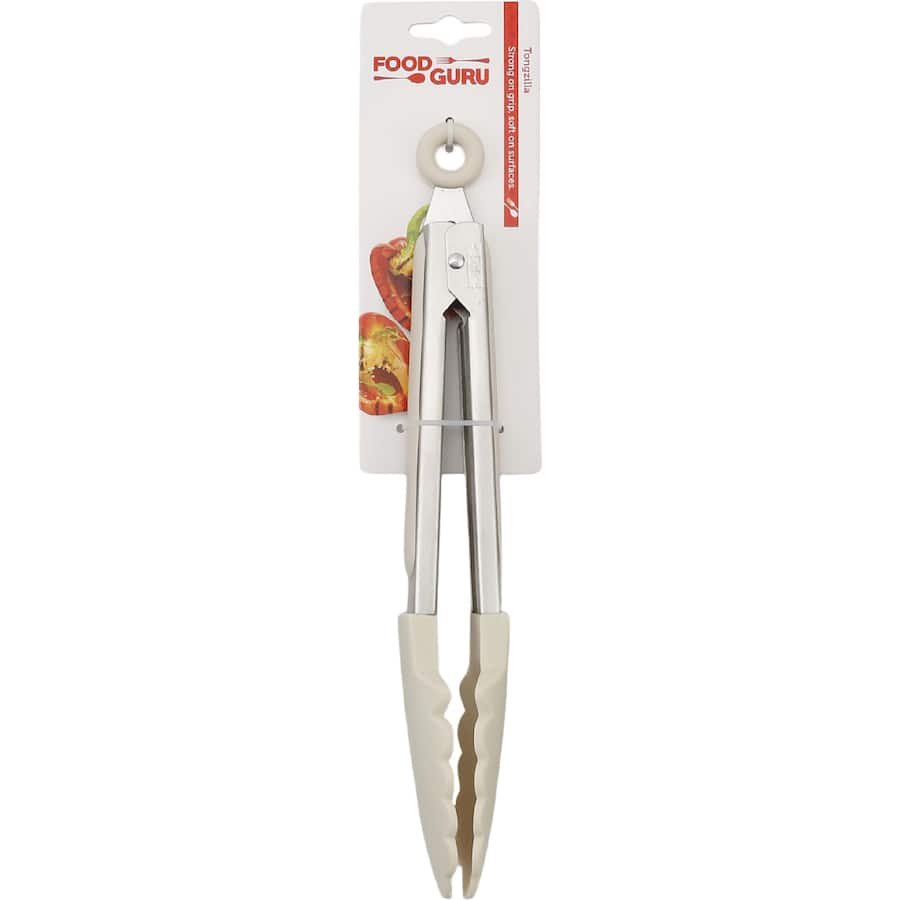Food Guru Tongs S/s Soft Grip Nylon Head 23cm