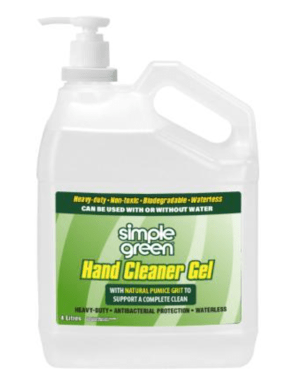 Heavy-duty hand cleaner gel in a 4L pump pack, effectively removes grease and grime while being safe for skin and the environment.