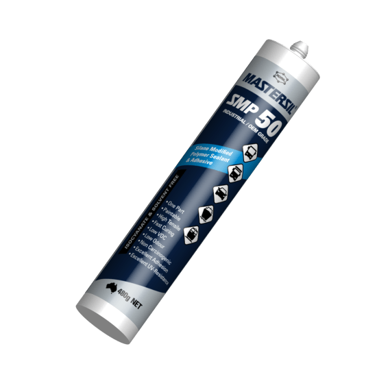 Admil Matersil SMP 50 White 300ml sealant, a high-strength, UV-resistant, isocyanate-free adhesive for versatile applications.