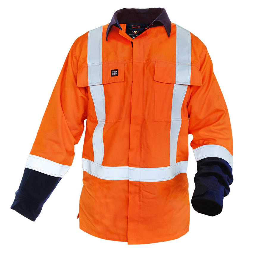 Safe-T-Tec, 11cal TTMC-W17 FR Jacket, 851148 - Orange/Navy - XL