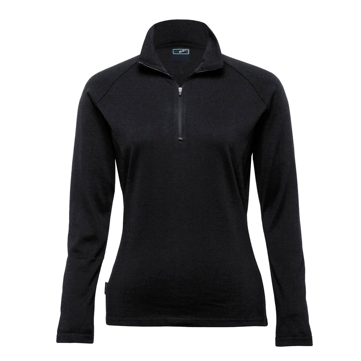 BMV, Women's Merino Zip Pullover, WEGMZ - Black (Size: 16)