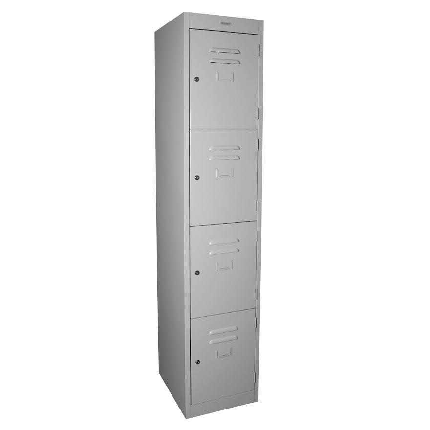 4 Door locker Padlatch Silver Grey 305mm Wide - Steelco