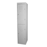 2 Door locker Padlatch Silver Grey 380mm Wide - Steelco