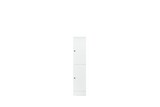 Flush Front Lockers 2 Door Padlatch White 400mm Wide - Steelco