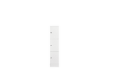 Flush Front Lockers 3 Door Padlatch White 400mm Wide - Steelco