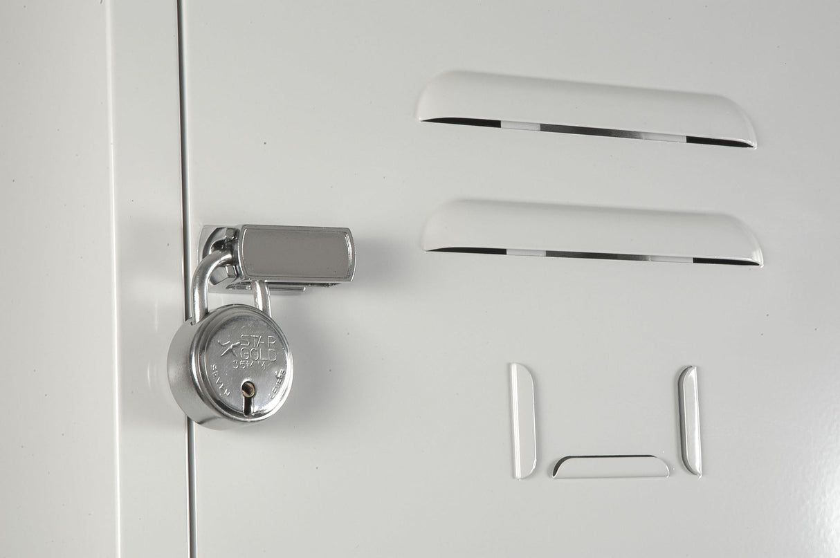 4 Door locker Padlatch Silver Grey 305mm Wide - Steelco