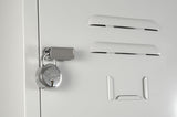 Flush Front Lockers 4 Door Padlatch White 400mm Wide - Steelco