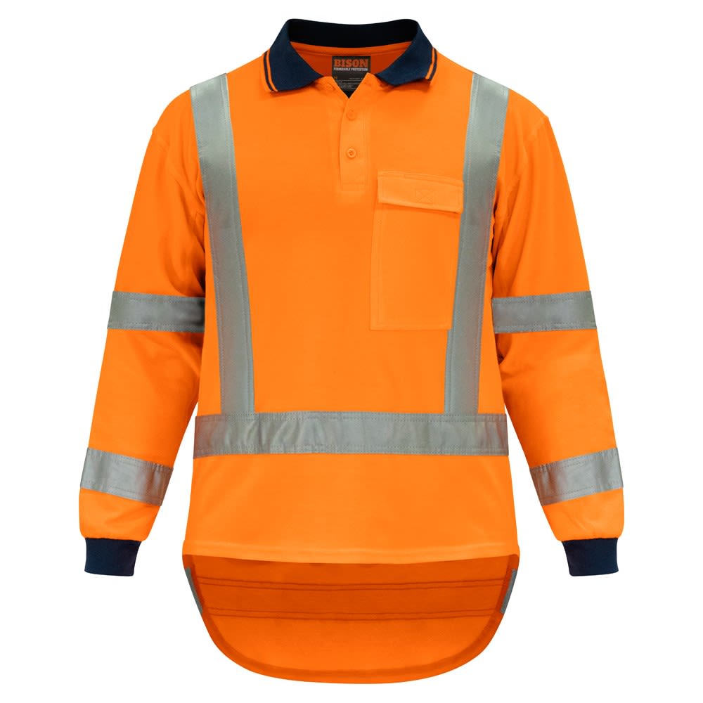 Bison, TTMC X-Back Quick Dry Polo 24302OX - Orange - XL