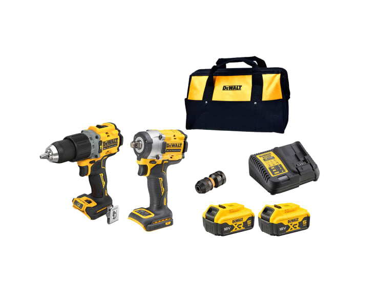 DeWALT 18V XR Drill/Wrench 5.0Ah DCZ294P2-XE-2 Piece-Combo Kit