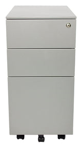 Slimline Pedestal Silver 300mm Wide - Steelco