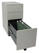 Slimline Pedestal Silver 300mm Wide - Steelco