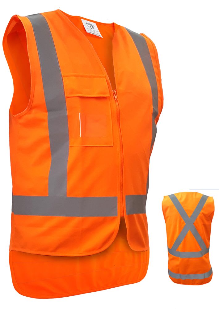 Caution, TTMC-W17 X-Back Safety Vest, PCV1508 - Orange - 2XL