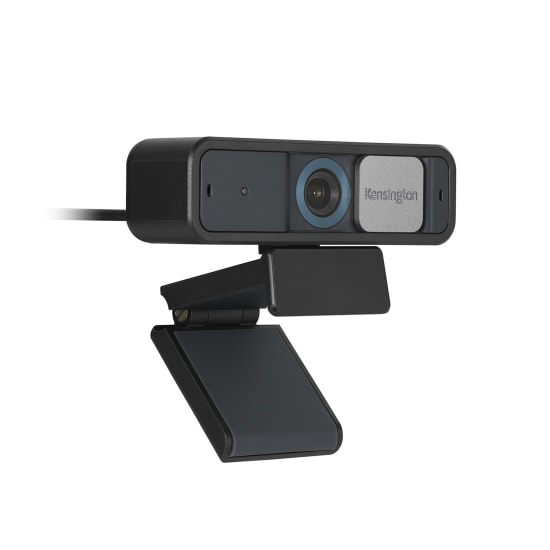 High-definition Kensington Webcam W2050 Pro 1080P with auto focus, 92-degree view, and integrated microphone for video calls.