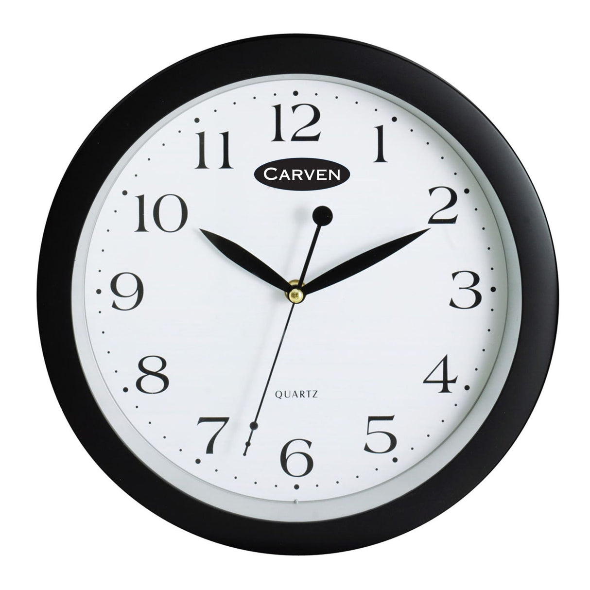 Carven Clock 250mm Black Frame (Each)