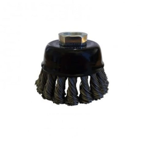 Josco Brush Cup Multi-Thread-75mm for efficient cleaning; ideal for rust and paint removal with quick change feature.