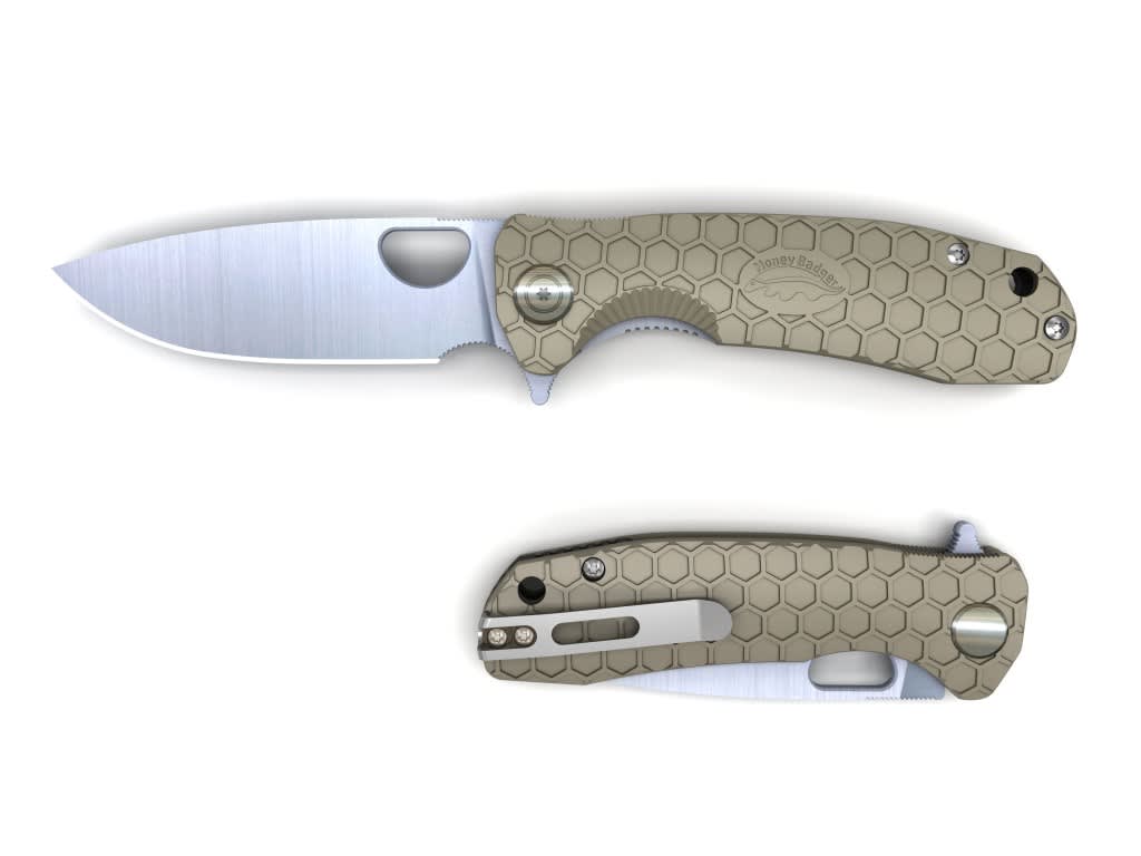 Honey Badger Flipper Knife - Beige Medium (Each)