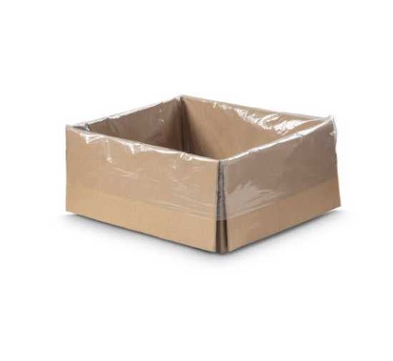 HDPE clear carton liners, 635 x 375 x 660mm, leak-proof, food-grade protection for meat, fish, and vegetables, 500-pack.