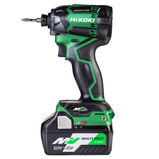 HiKOKI 36V Brushless Cordless Impact Drill/Driver Kit featuring powerful tools, compact design, and advanced safety features.