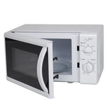Nero White 20L microwave with 700W power, turn dial controls, 255mm turntable, sleek design, and pull handle door.