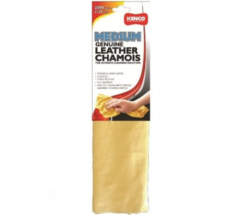 Kenco Genuine Oil-Tanned Leather Chamois - 2.25 SqFt for streak-free cleaning; soft, absorbent leather perfect for surfaces.