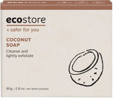 Ecostore Coconut Soap Bar - 80g: vegan-friendly, coconut-exfoliating soap for soft, nourished skin with rich lather.