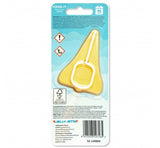 Jet-shaped vanilla air freshener designed to hang from mirrors, providing long-lasting fragrance for up to 45 days.