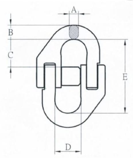 Bullivants Grade 100 Connecting Link - 6mm - 1.4t (Each)