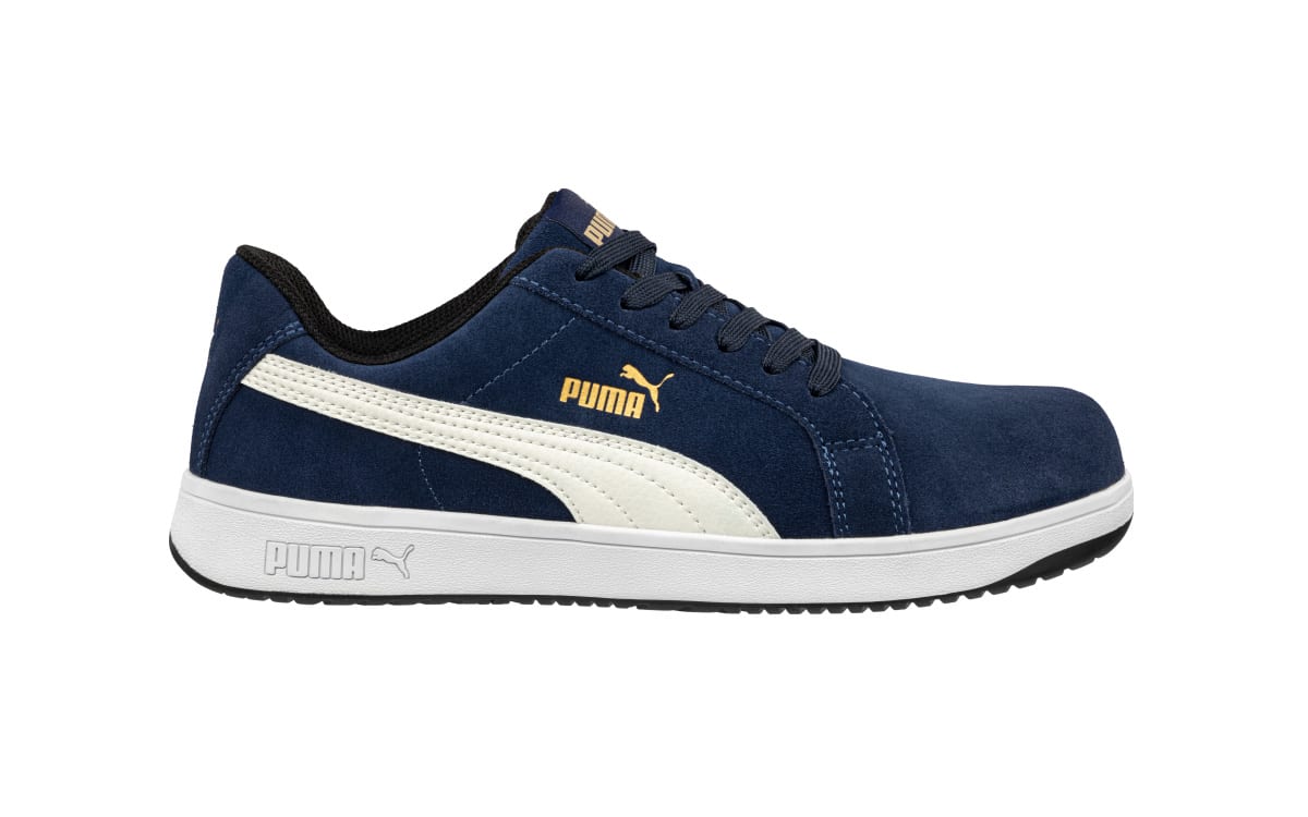 Puma, Iconic Suede Navy 640027, Safety Shoe - BLUE/WHITE