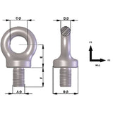 Bullivants Eye Bolt D/F BSW 1/2" 0.40T WLL