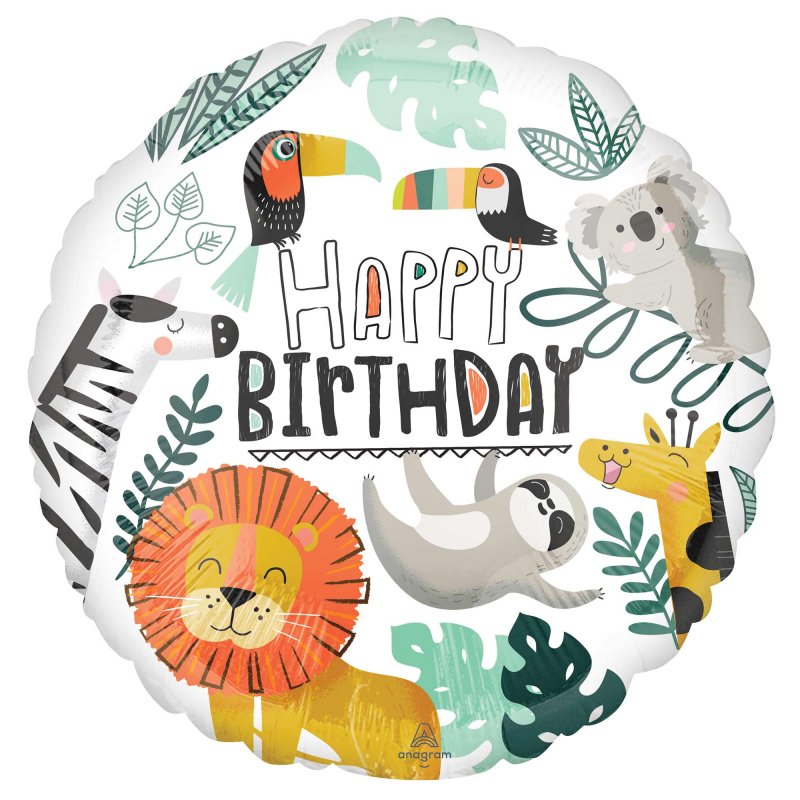 Foil Balloon - Standard HX Get Wild HBD (45cm)