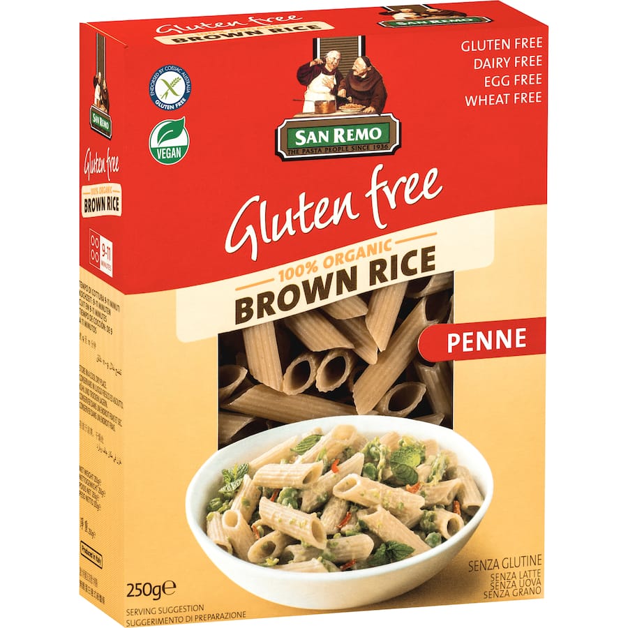 San Remo Pasta Penne Brown Rice Gluten Free