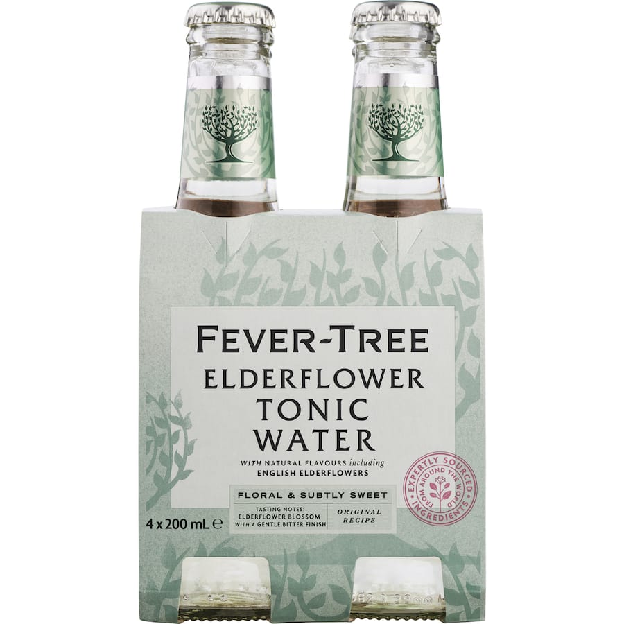 Fever Tree Tonic Water Elderflower 4 pack 200mL