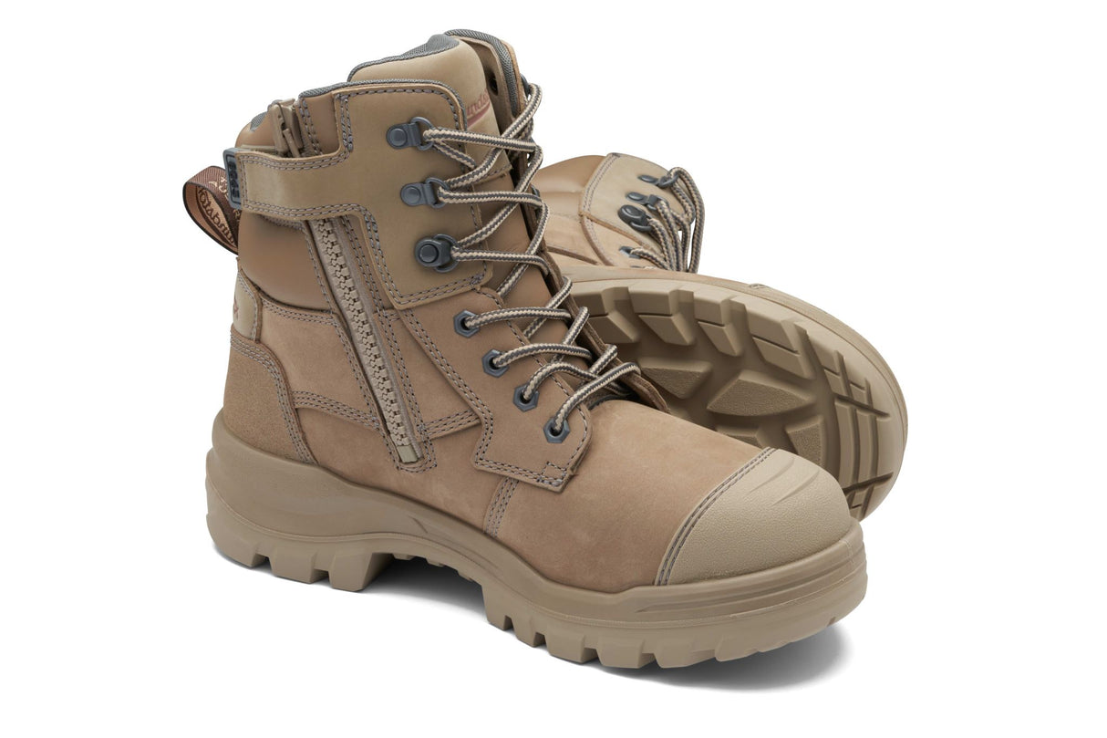 Blundstone 8063 Rotoflex Zip Sided Safety Boots - Stone - 11